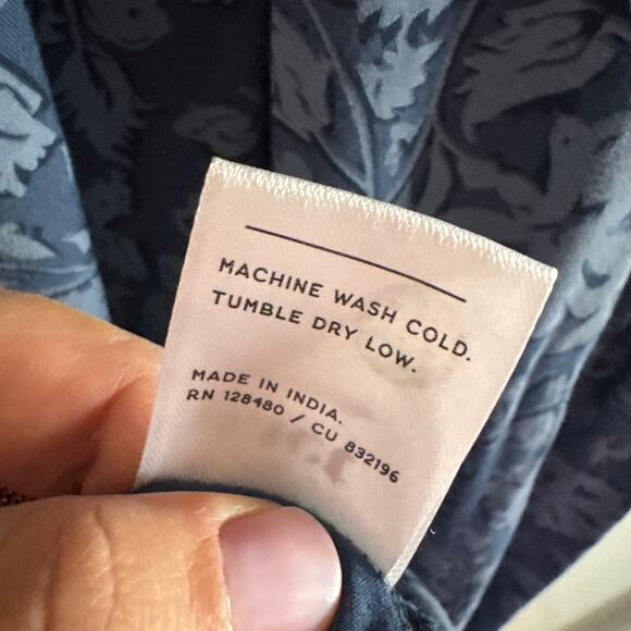 Pact Floral Midi Dress Blue Scoop Neck Pullover Sleeveless Sz 3XL Women's - Picture 10 of 10